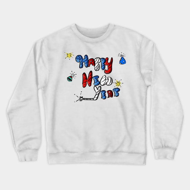 Happy New Year Crewneck Sweatshirt by Make_them_rawr